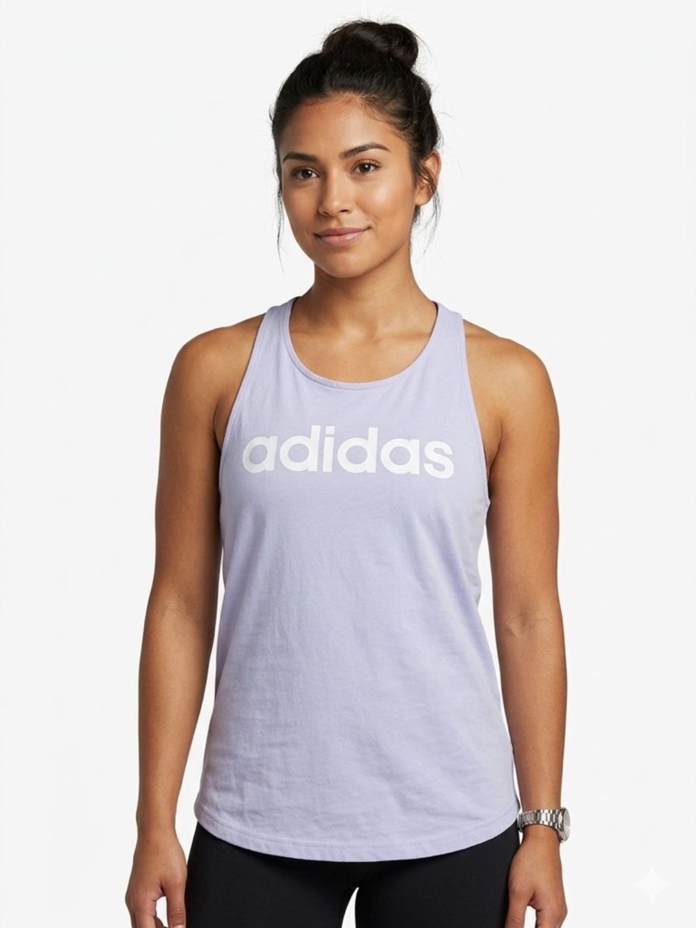 adidas Lavender Logo Racerback Tank Top